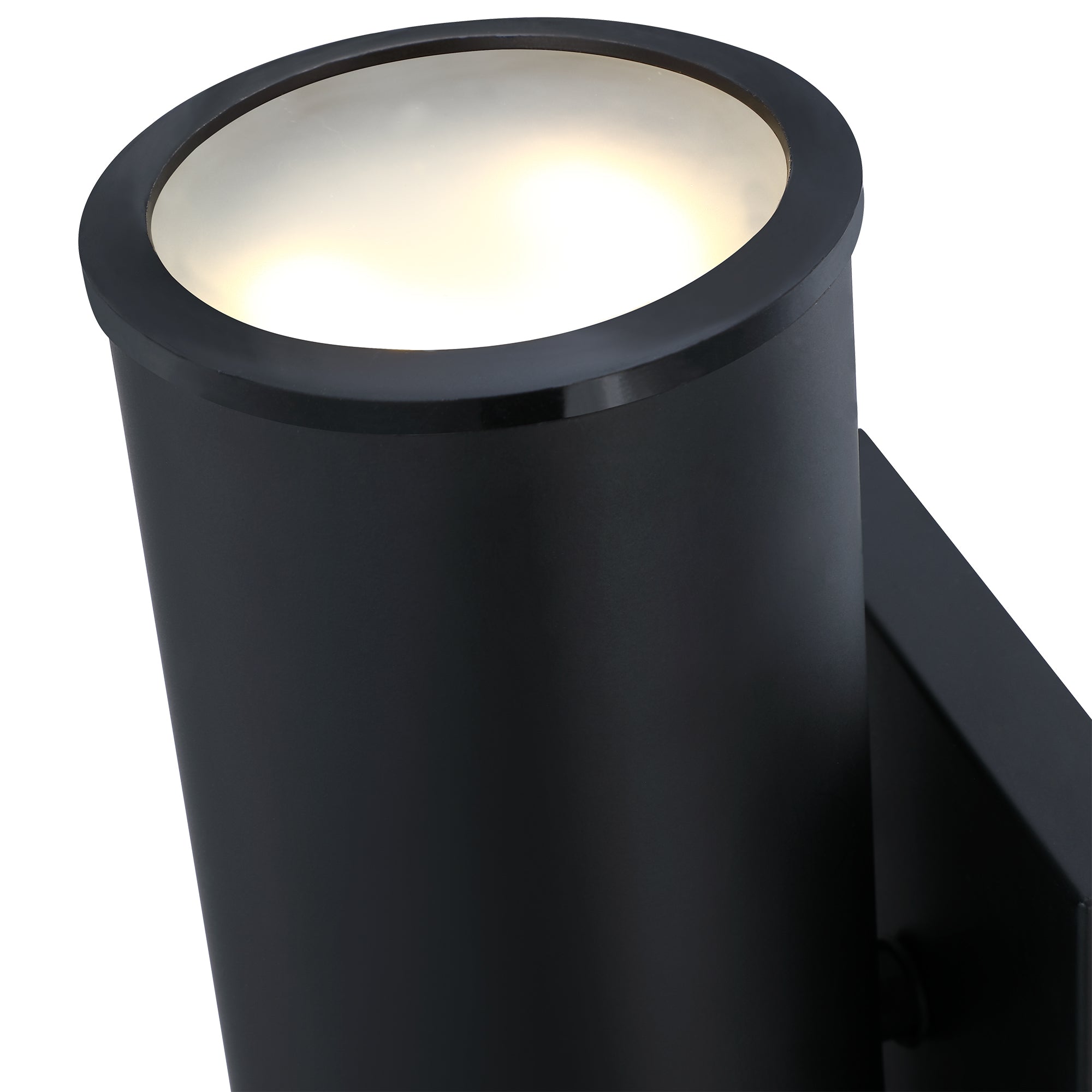 Black LED Outdoor Wall Lantern Sconce with Up-Down Light Output