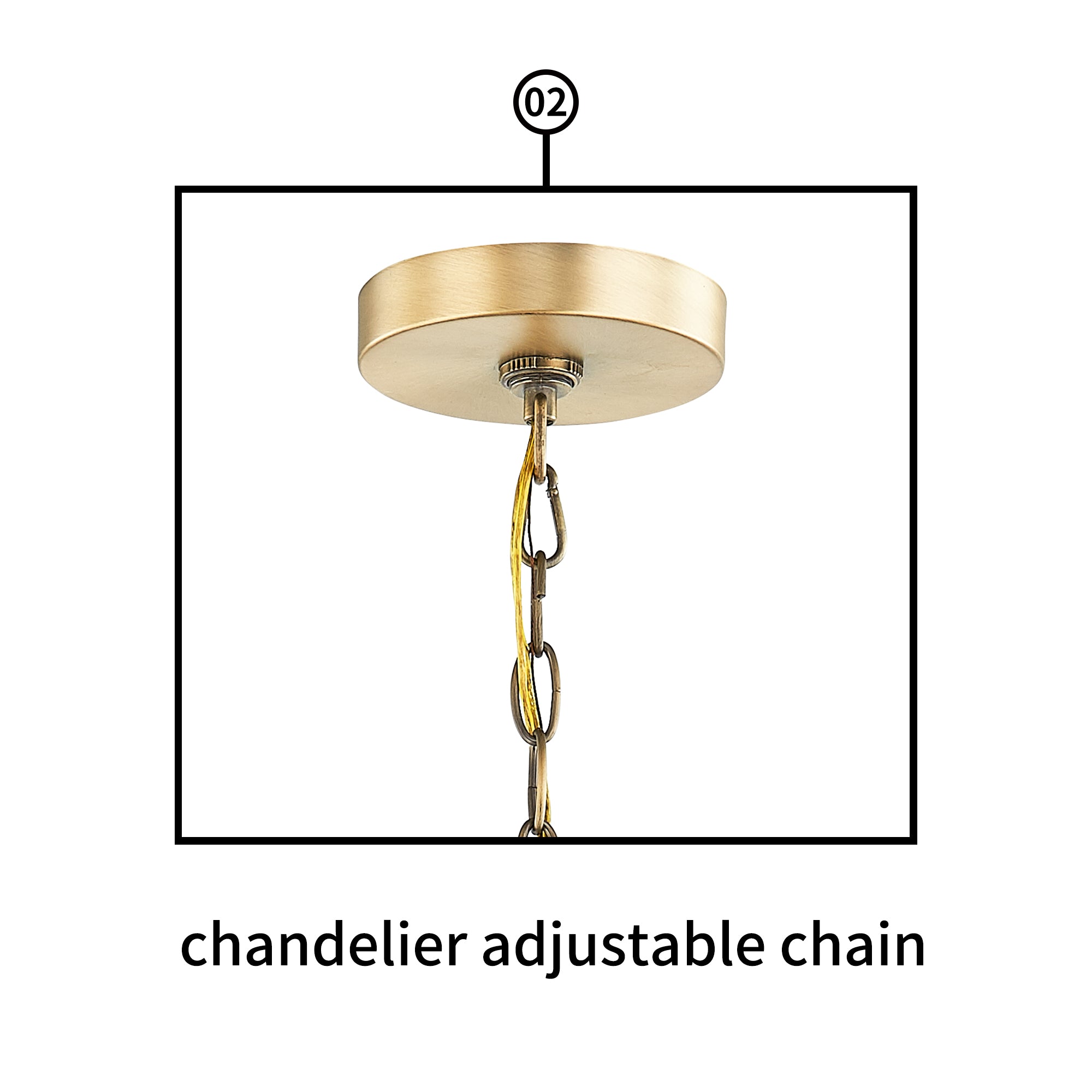 4-Light Pendant Light Soft Gold Farmhouse Light Fixture with 4 Feet Adjustable Chain