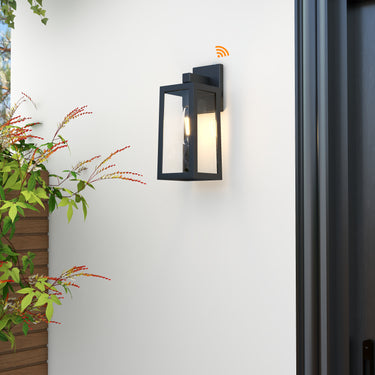 Cherise 13.5" High Matte Black Outdoor Wall Porch Lights