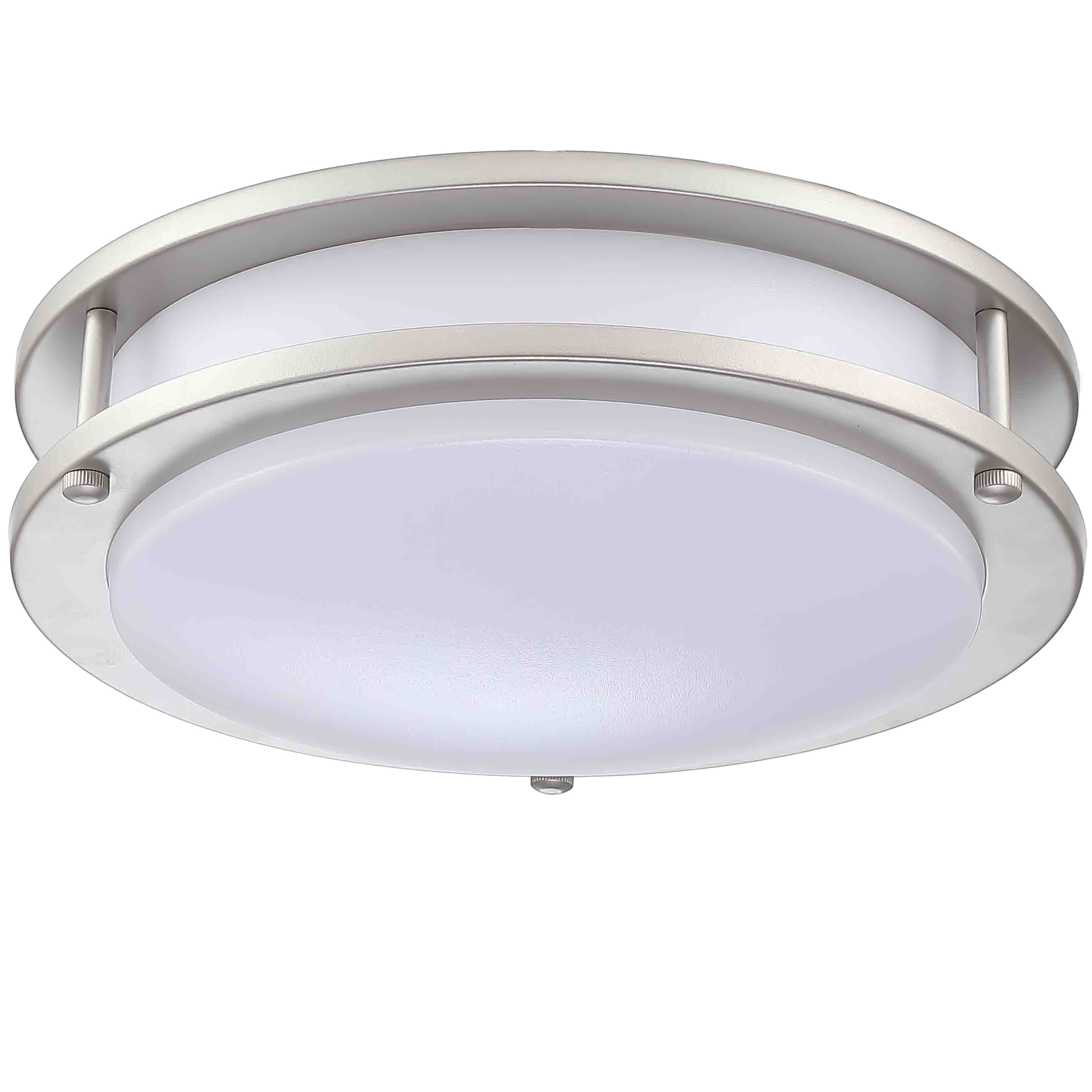 11 in. Modern Bronze Dimmable LED Integrated Flush Mount With Shade