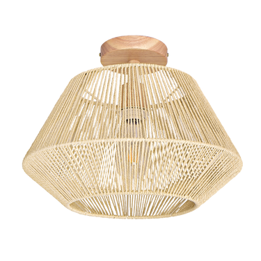 Armelia Rattan Semi Flush Mount