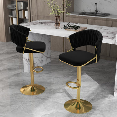 Donte Swivel Upholstered Adjustable Height Counter Stool