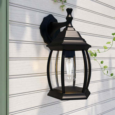 Alannis 13" High Black Outdoor Wall Lights Fixtures