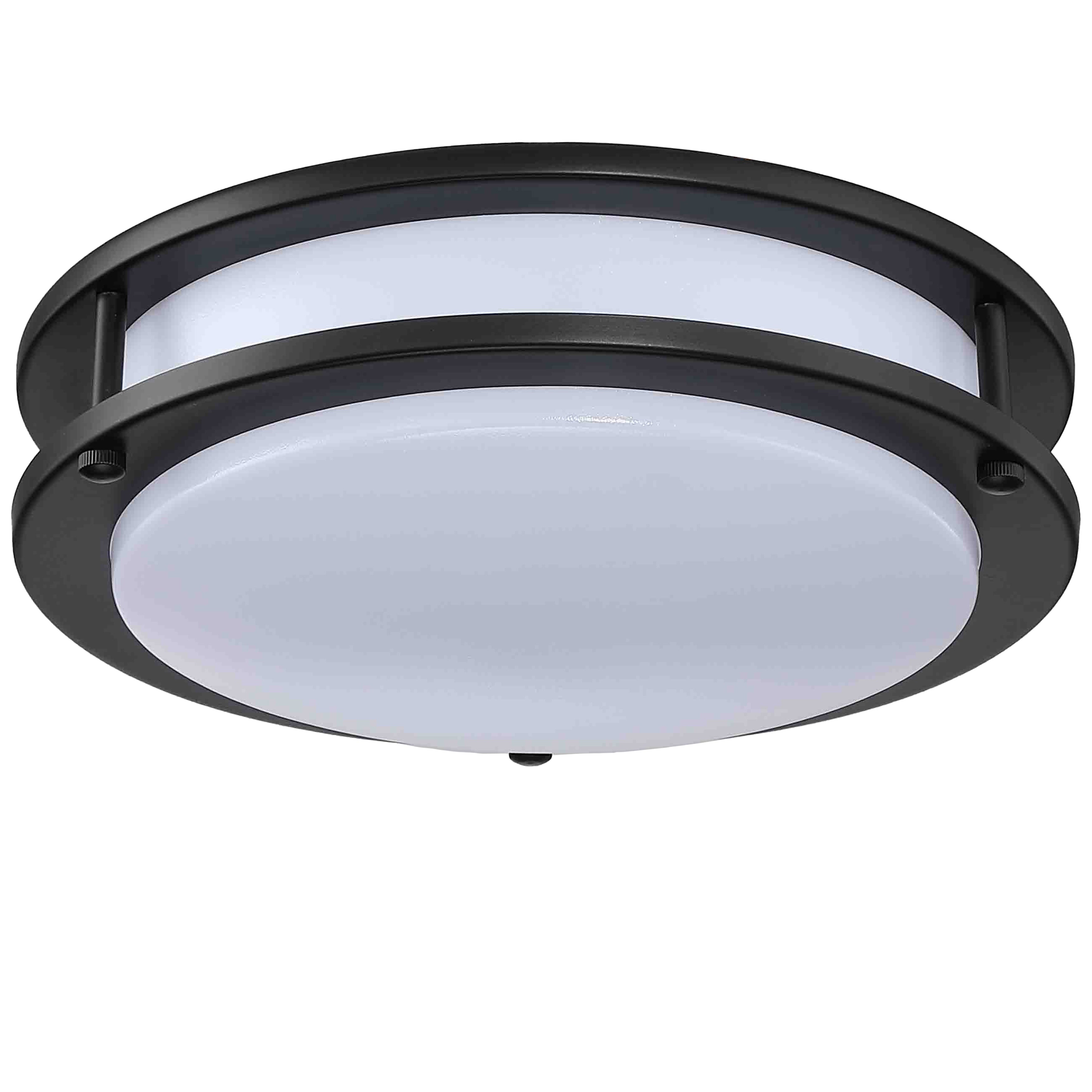 11 in. Modern Bronze Dimmable LED Integrated Flush Mount With Shade