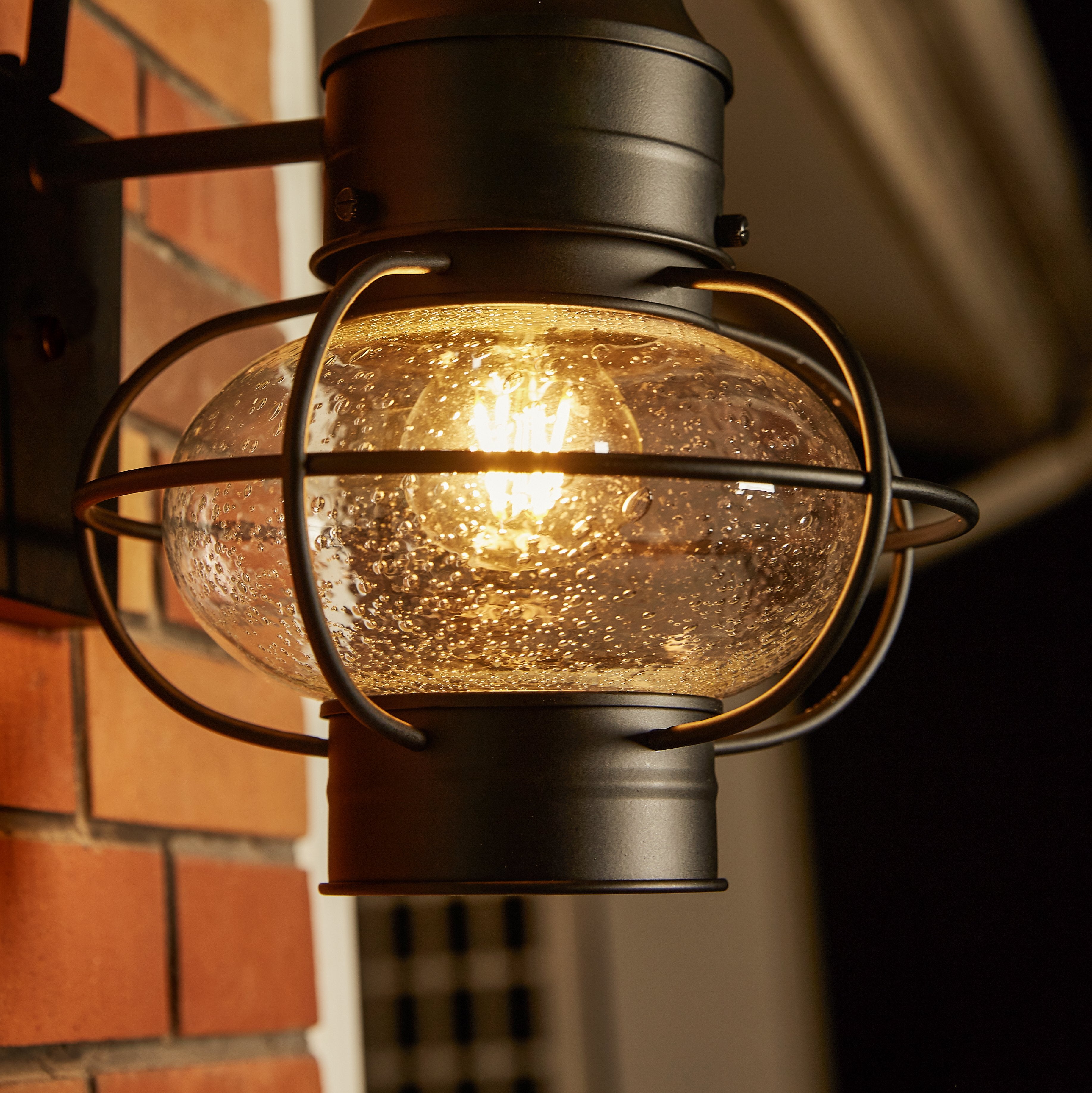 Matte Black Outdoor Wall Lantern