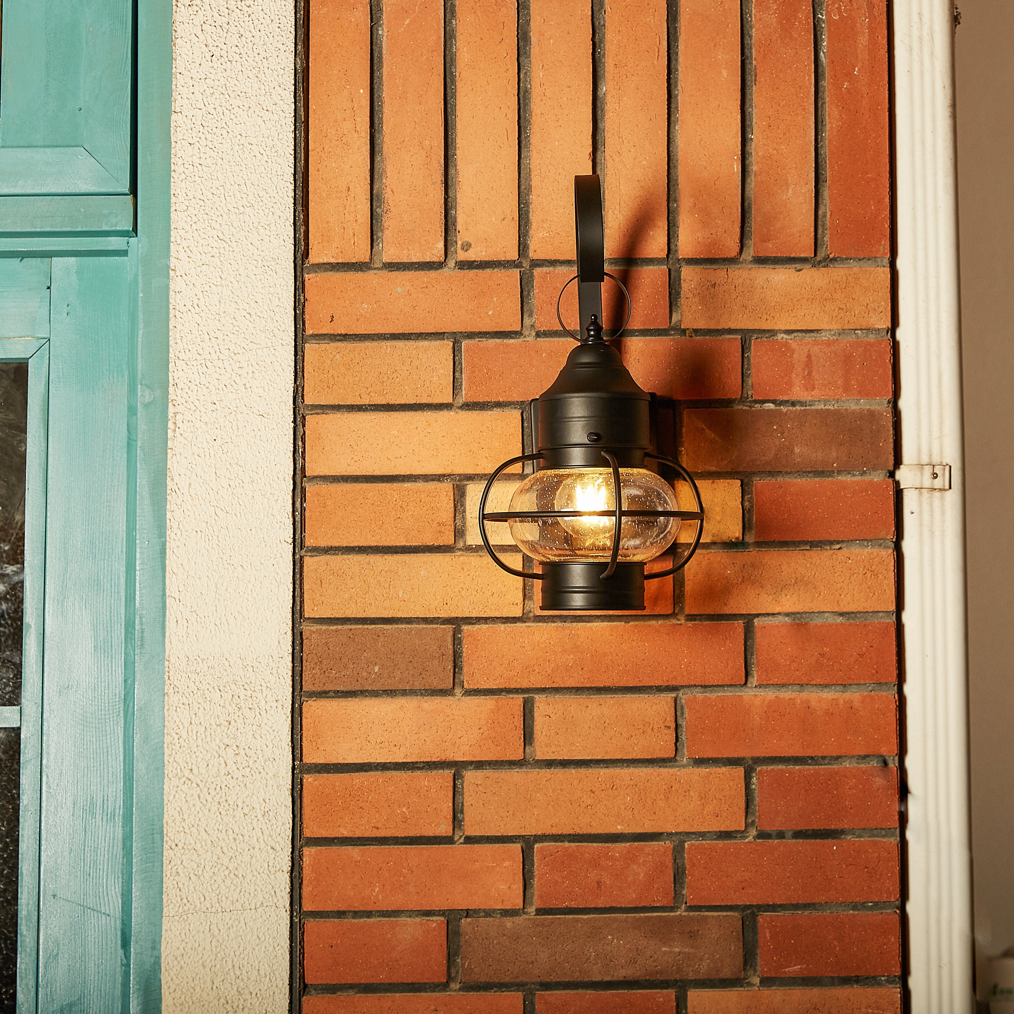 Matte Black Outdoor Wall Lantern