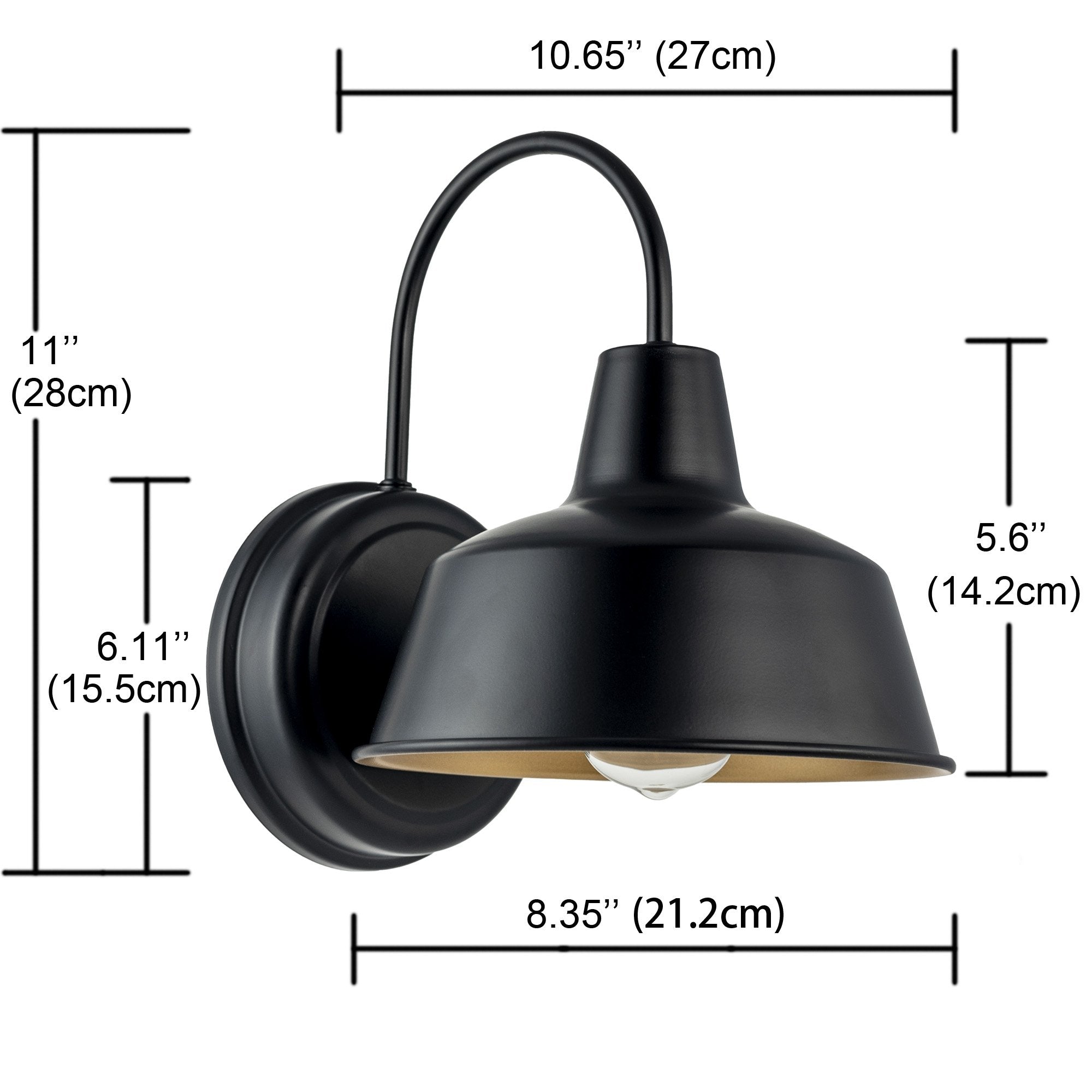 Outdoor Barn Light Black/Silver