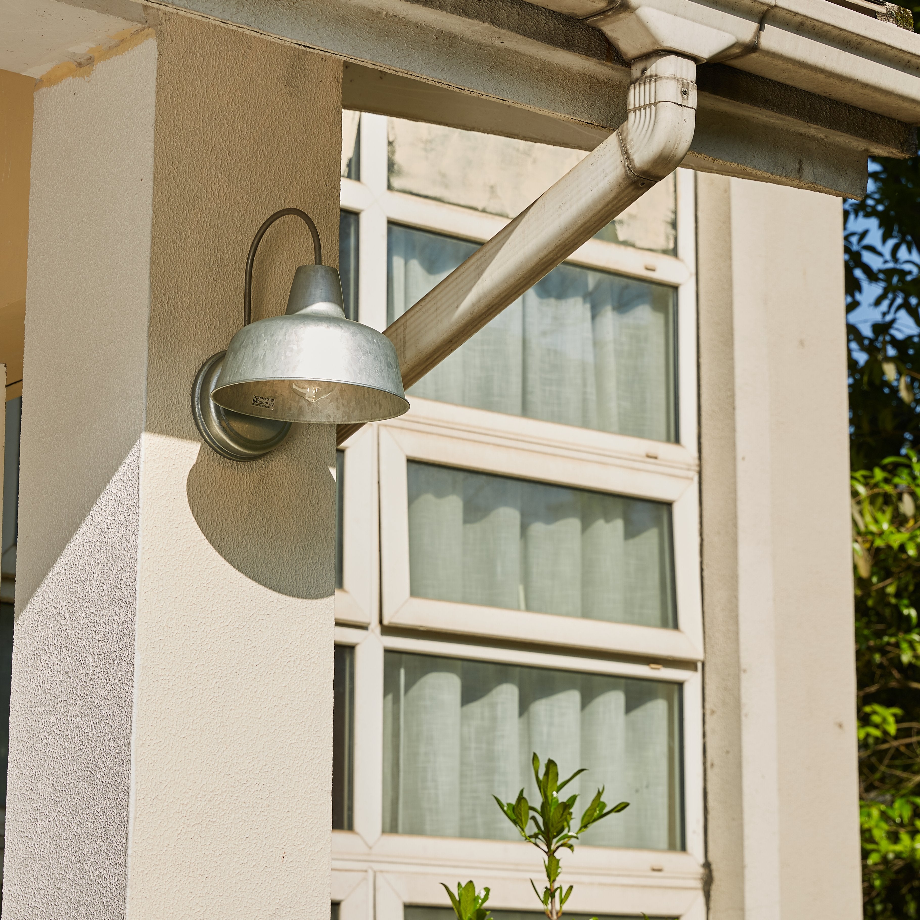 Outdoor Barn Light Black/Silver