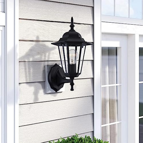 14.3" High Matte Black Outdoor Wall  Light Fixtures