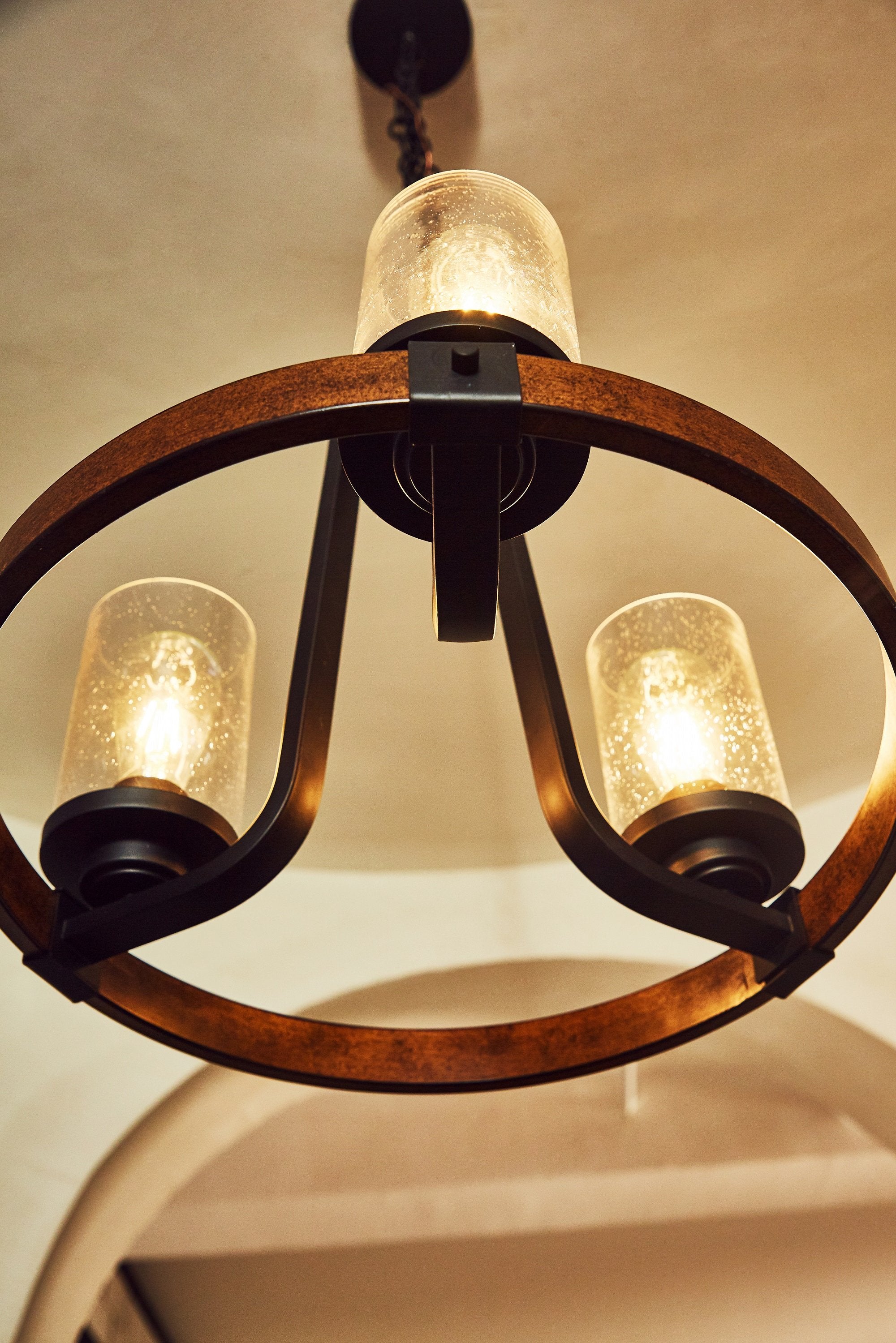 3 - Light Wagon Wheel Chandelier