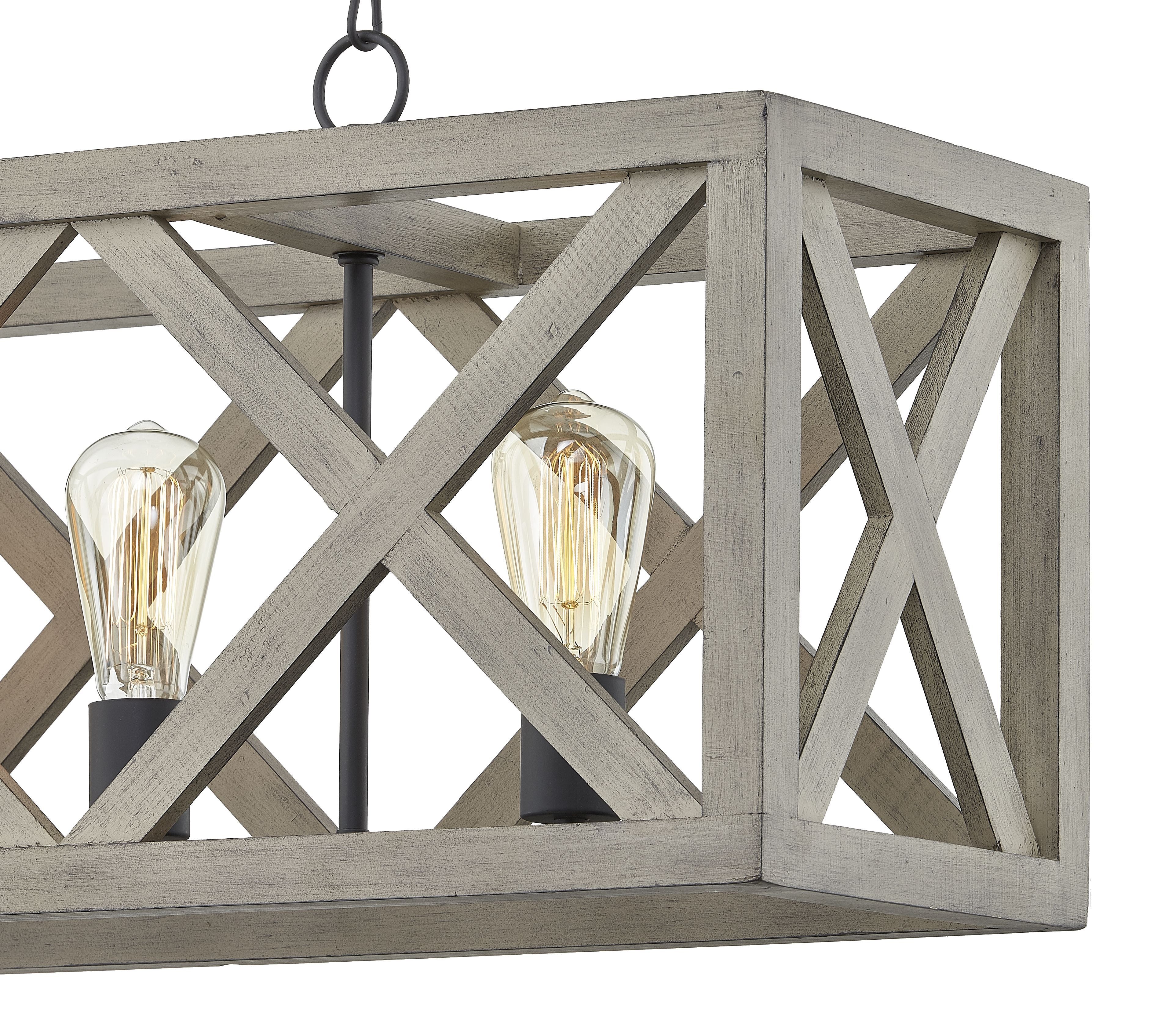 4 - Light Kitchen Island Rectangle Pendant