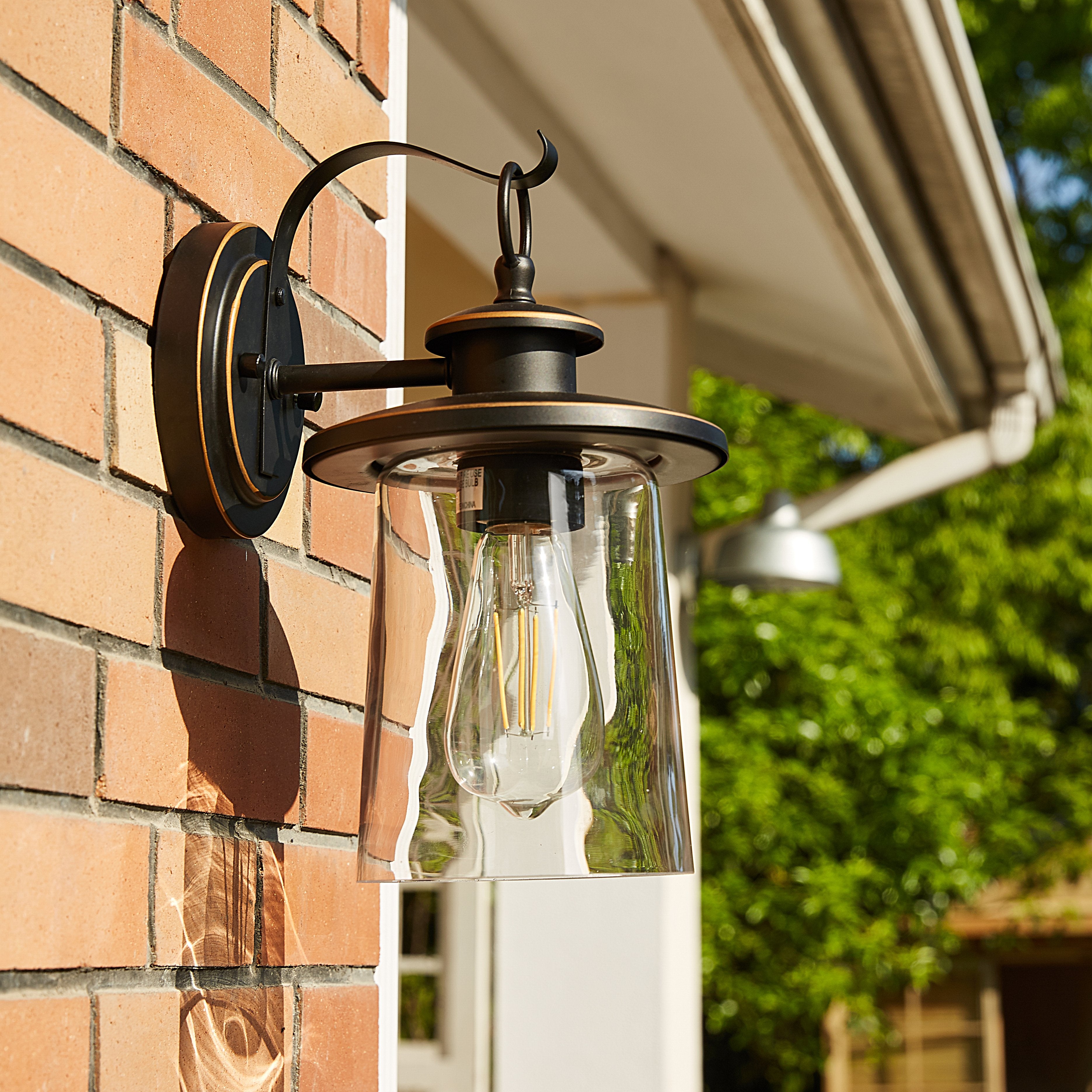 Oil Rubbed Bronze/Black 12'' H Outdoor Wall Lantern