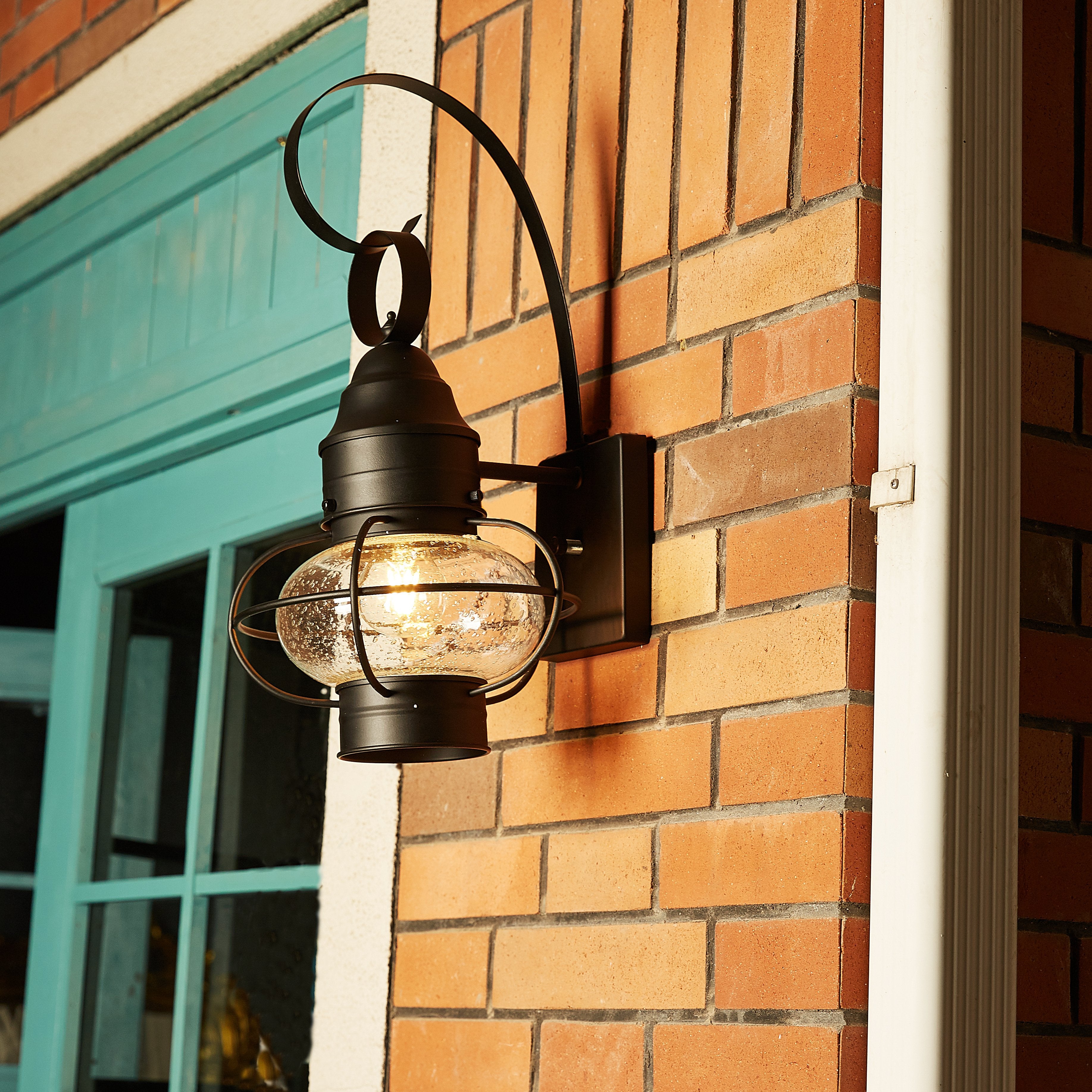 Matte Black Outdoor Wall Lantern