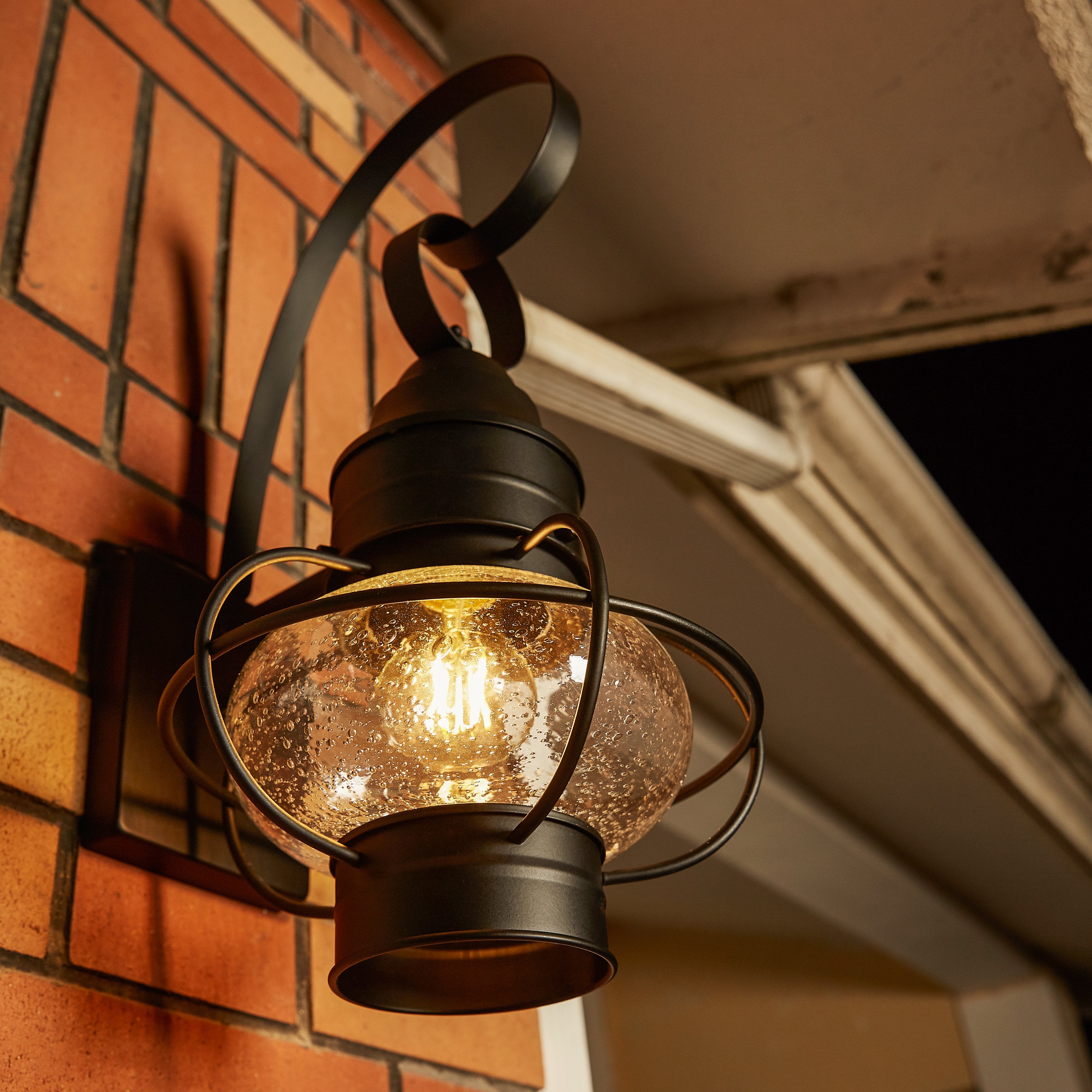 Matte Black Outdoor Wall Lantern