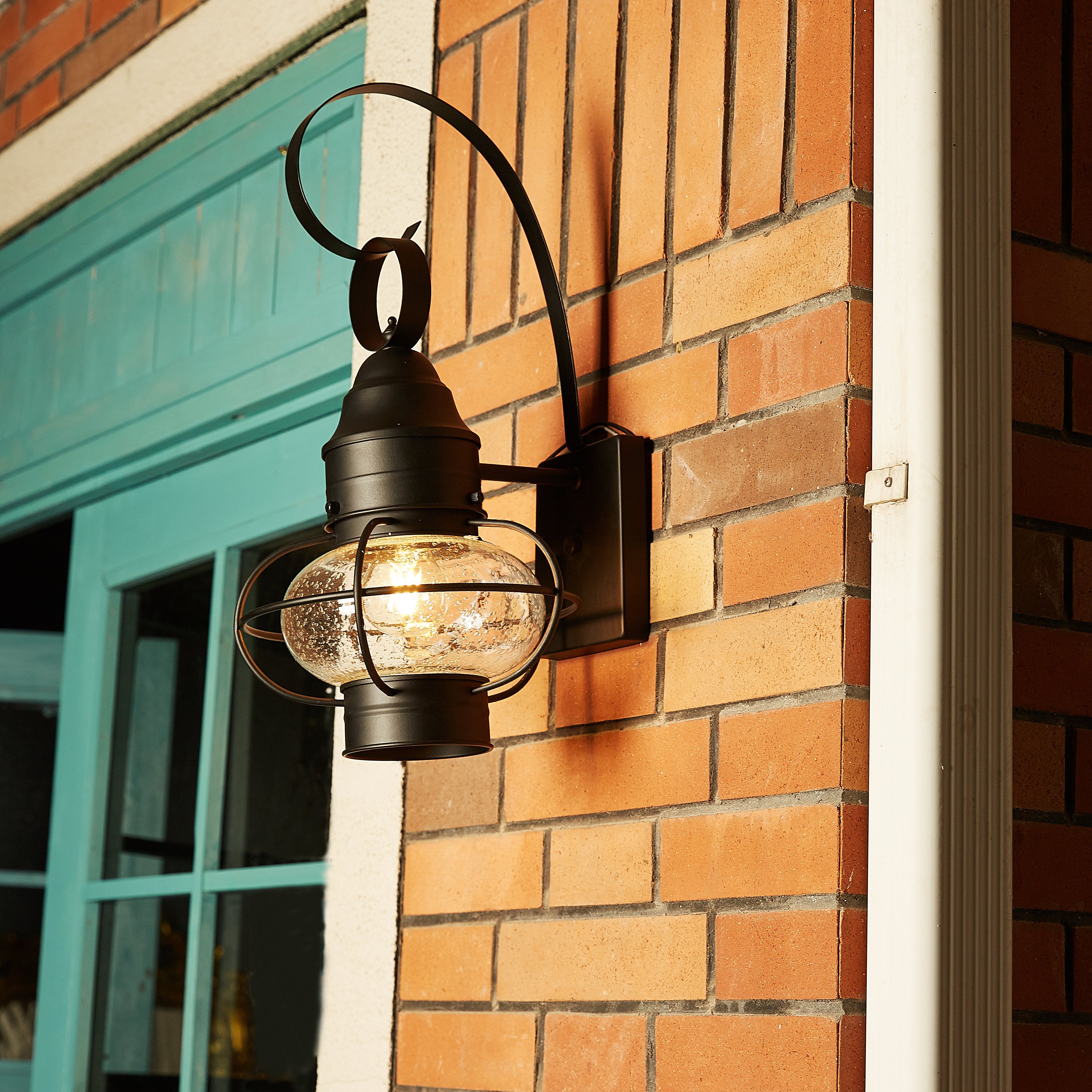 Matte Black Outdoor Wall Lantern