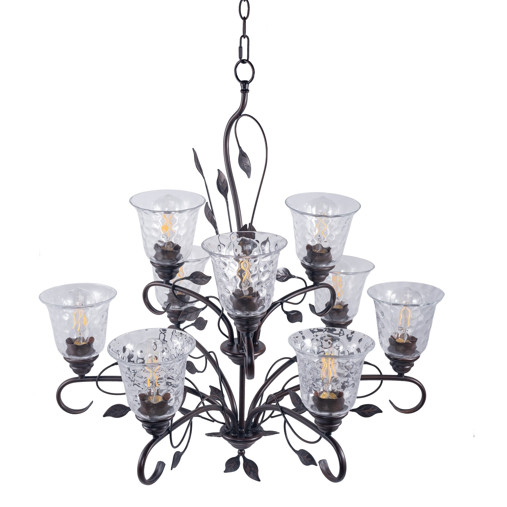 9 - Light Shaded Empire Chandelier